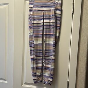 Fun stripes active sporty comfy leggings